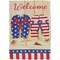 Northlight Sandy Beach "Welcome" Stars and Stripes Patriotic Outdoor Garden Flag 18" x 12.5"